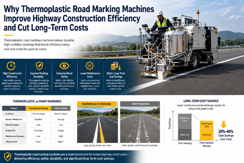 Latest company news about Why Thermoplastic Road Marking Machines Improve Highway Construction Efficiency and Cut Long-Term Costs