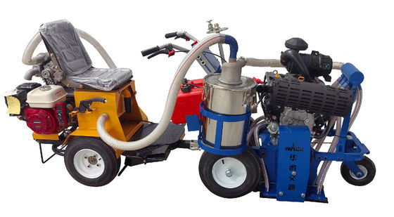 Macchina per la rimozione della segnaletica stradale con fresatura PCD e riciclo ad aspirazione